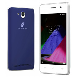 Konrow Start - Smartphone Android 6.0 - Ecran de 4' - 8Go - Double Sim - Bleu