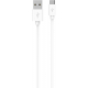 Cable de datos micro USB - 1 m - Blanco (compatible con Android, a granel)