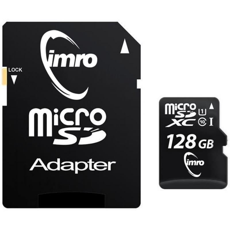 Carte mémoire Micro-SD 128Go classe 10 + Adaptateur SD, imro Card - Français