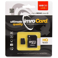 Scheda di memoria Imro da 128 GB (con adattatore per scheda SD)