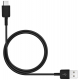 Cable de datos micro USB tipo C - 1 m - Negro (compatible con Android, a granel)