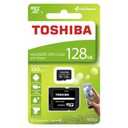 Scheda di memoria Toshiba 128 GB (con adattatore per scheda SD)