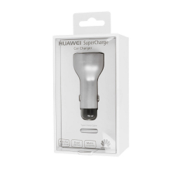 Huawei AP38 - Caricabatteria Completo da Auto, Adattatore Ricarica Rapida 2 Porte USB - 2A/5A - Grigio (Confezione Originale)