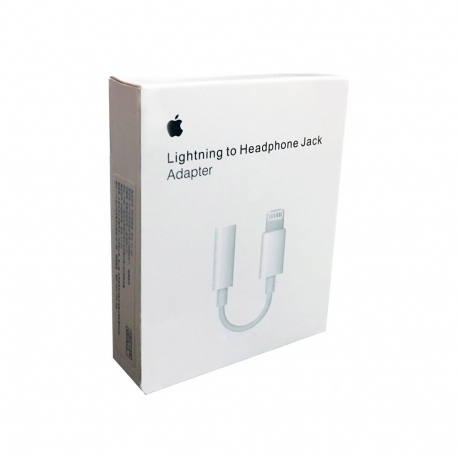 Adaptador Lightning a Jack 3.5mm original Apple MMX62 - Blanco (a granel)