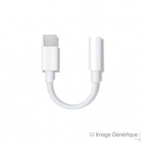 Adaptador USB tipo C a conector Jack 3.5mm - Blanco (a granel)