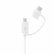 Samsung EP-DG930DWEGWW - Cable combinado Micro USB y tipo C - 1.5m - Blanco (Blister)