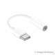 Adaptador USB tipo C (punta larga de 9 mm) a conector Jack 3.5mm - Blanco (a granel)