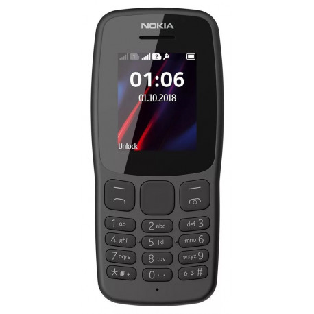 Nokia 106 – Dual Sim – Schwarz (NICHT garantierte Version*)