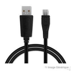 Cable de datos micro USB - 1 m, punta de 8 mm de largo - Negro (a granel)