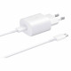 Samsung EP-TA800EB - Adaptador de Corriente USB Tipo C (25W, Carga Rápida, Blanco) - Original, Granel