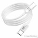 Cable de Datos Tipo C a Tipo C - 1m - Blanco - (Compatible, Blíster)