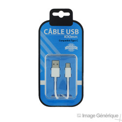 Cable de Datos Tipo C a USB - 1m - Blanco - (Compatible, Blister)