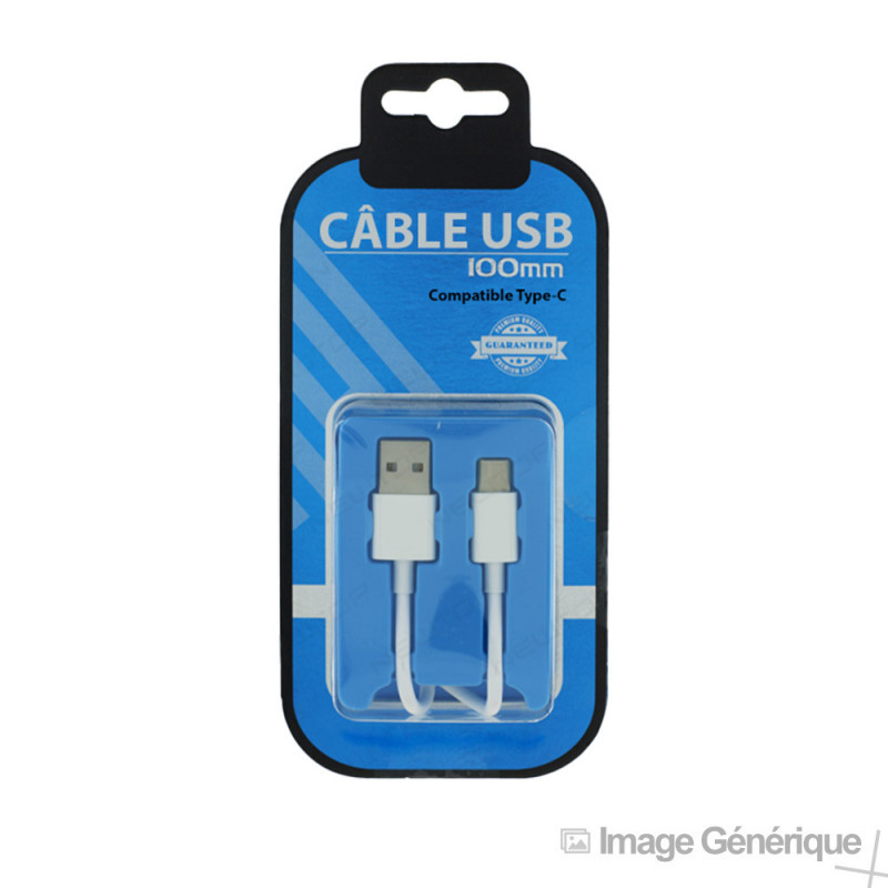 CABLE MICRO USB VERS USB BLANC