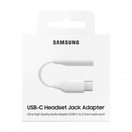 Samsung EE-UC10JUWEGWW - Adattatore USB Tipo C a Jack 3.5 - Bianco (confezione originale)