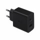 Samsung EP-TA220NBEGEU - Adattatore di alimentazione USB tipo C e USB A Duo - 35 W, Nero (confezione originale)