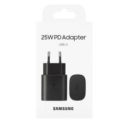 Samsung EP-TA800NBEGEU - Adattatore di alimentazione USB tipo C - 25 W, Nero (confezione originale)