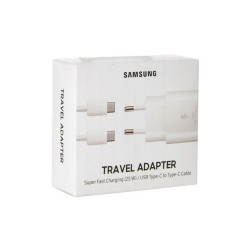 Samsung EP-TA800XBEGWW - Mains Charger, 25W USB Type C Fast Charge Adapter & USB Type C Cable - White (Original Packaging)