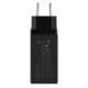 Doogee - Adaptador de Corriente 2 x USB Tipo C y 1 x USB (Carga Rápida 65W, ) - Negro (Blister)