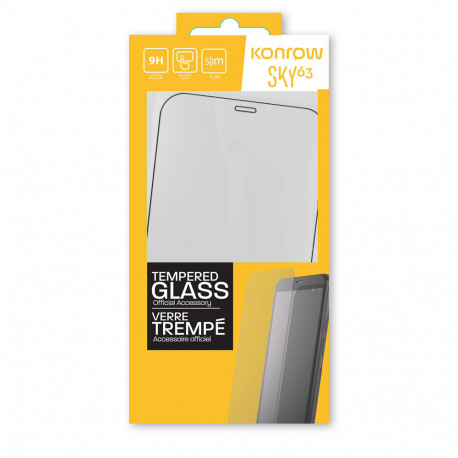 Tempered Glass For Konrow Sky 63 (Black Tempered Glass (3D, 9H, 0.33 mm)