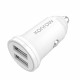 Konrow KCC12AAW - 2 USB-poort sigarettenaanstekeradapter - 12W snel opladen, wit (compatibel, blister)