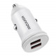 Konrow KCC12AAW - 2 USB-poort sigarettenaanstekeradapter - 12W snel opladen, wit (compatibel, blister)