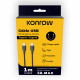 Konrow KCCTCPB1 - Cavo USB da tipo C a tipo C (1 M - 3 A) - Nero (compatibile, blister)