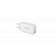 Konrow KC65ACCW - 3 Port Power Adapter (1 Type A Port & 2 Type C Ports) 65W Fast Charging, White (Compatible, Blister)