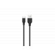 Konrow KCATCNB1 - Cable USB Tipo C a Tipo A (1 M - 3A) - Negro (Compatible, Blister)