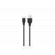 Konrow KCATCPB2 - Cable USB Tipo C a Tipo A (2 M - 3A) - Negro (Compatible, Blister)