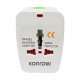 Konrow 931 - Adaptador Universal - UE / EE.UU. / Reino Unido / AU, Blanco (Blister)