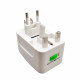 Konrow 931 - Adaptador Universal - UE / EE.UU. / Reino Unido / AU, Blanco (Blister)