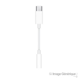 Apple MU7E2 - Adaptador USB Tipo C a Jack 3.5mm - Blanco (Original, Blister)