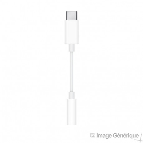 Apple MU7E2 - Adaptador USB Tipo C a Jack 3.5mm - Blanco (Original, Blister)