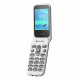 Doro 2880 4G (Clamshell con base de carga, pantalla dual) Negro/Blanco