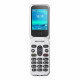 Doro 2820 4G (Clamshell con Base de Carga) Rojo/Blanco