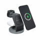 Forcell - Caricabatterie wireless 3 in 1 (15 W, magnetico) Nero