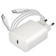 Forcell - Complete Mains Charger (25W Type C Adapter & Detachable Type-C to Type-C Cable, 1m, White) Original Packaging