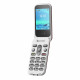 Doro 2880 4G (Clamshell con Base de Carga, Pantalla Dual) Rojo/Blanco