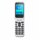 Doro 2880 4G (Clamshell con Base de Carga, Pantalla Dual) Rojo/Blanco