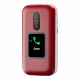 Doro 2880 4G (Flip with Charging Dock, Dual Screen) Red / White