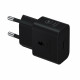 Samsung EP-T2510NBE - Adattatore di alimentazione USB Type-C (ricarica rapida 25 W) - Nero - Confezione originale