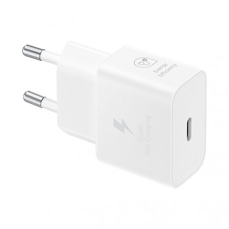 Samsung EP-T2510NBE - USB Type-C Power Adapter (25W Fast Charge) - White - Original Packaging