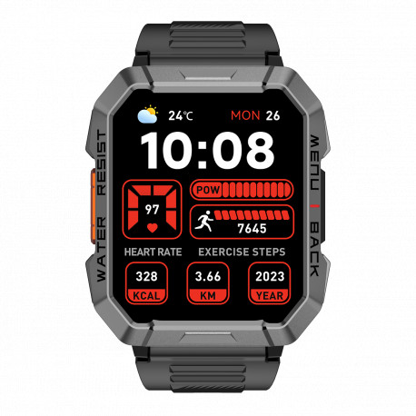 Blackview W60 (Rugged Smartwatch - 2.01'' - Built-in Microphone) Black